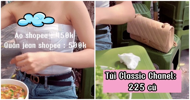 Chị đẹp mặc đồ trị giá 1,6 tỷ đi ăn bún riêu