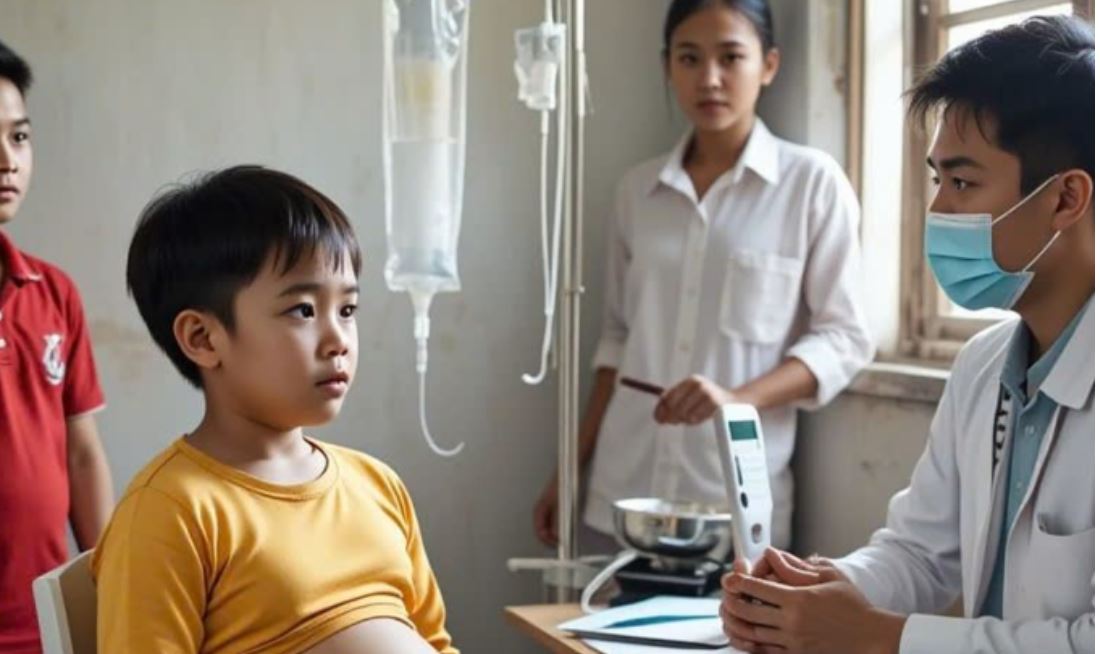 Hưng, cậu bé nhỏ nhắn, năm nay vừa tròn tám tuổi, sống cùng mẹ ở một vùng núi heo hút