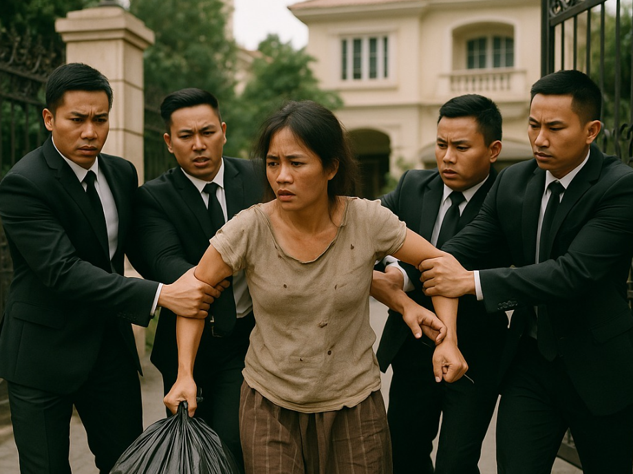 Người phụ nữ nhặt rác đứng trước cổng biệt thự mỗi tối khiến gia chủ nổi giận đùng đùng đu:ổi đi