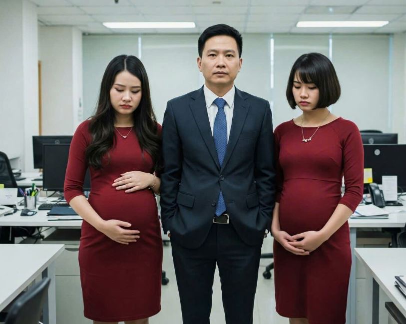 Cả công ty cùng đi du lịch, 3 tháng sau 2 thư ký s:át cánh bên sếp tổng Linh và Vy đều thông báo mình có b:ầu