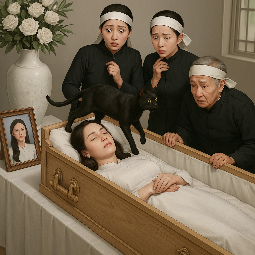 Mèo đen nhảy qua qu/an t/ài cô gái m/ất trẻ, vô tình làm l/ộ ra b/í ẩ/n khiến cả làng sữ/ng s/ờ…