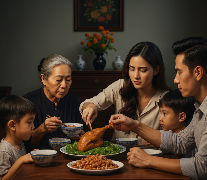 Mẹ chồng chỉ xin ở lại vài tháng nhưng con dâu cứ ăn cơm là lườm nguýt