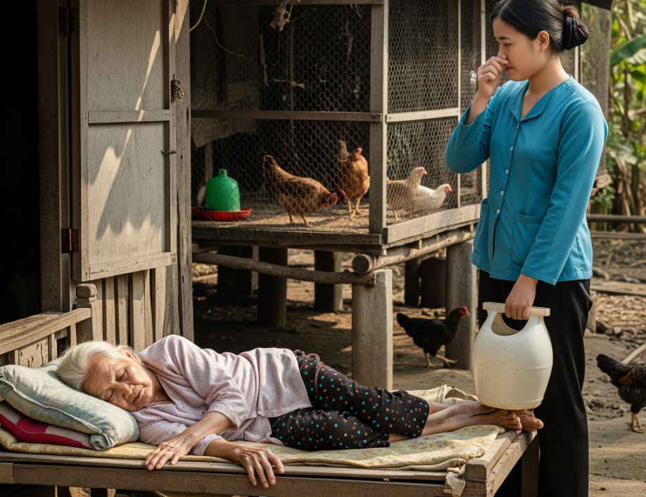 “Già rồi chỉ chật nhà” – Bà cụ bị con đẩy ra ở gần chuồng gà ngủ tạm. Đêm mưa cuối cùng, bà bỗng biến mất…