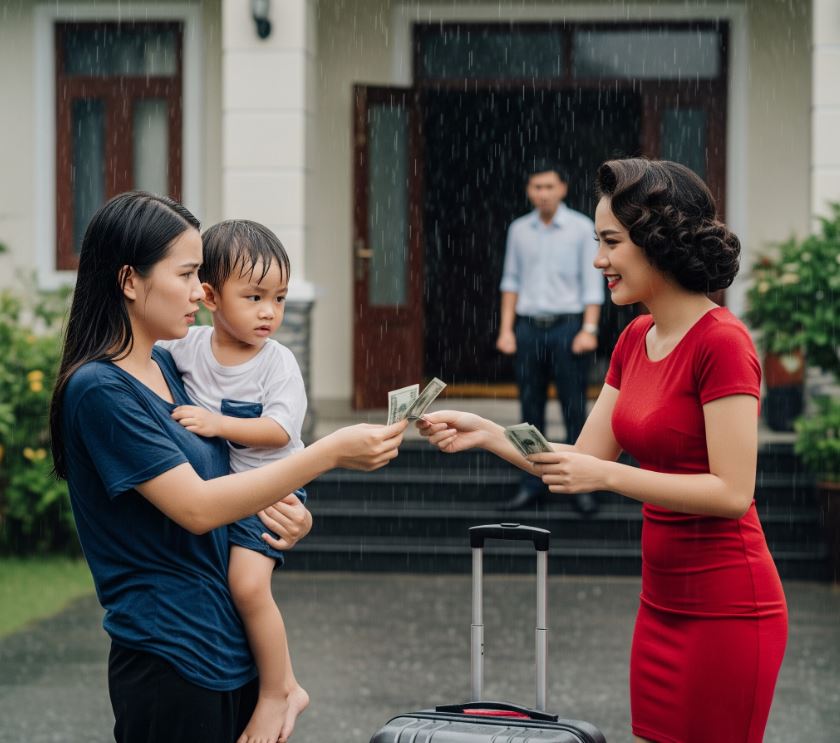Chồng đuổi vợ con ra khỏi nhà, cô bồ chạy theo đưa cho 10 triệu rồi ghé vào tai nói nhỏ: 3 ngày sau hãy quay lại, sẽ có bất ngờ cho chị…