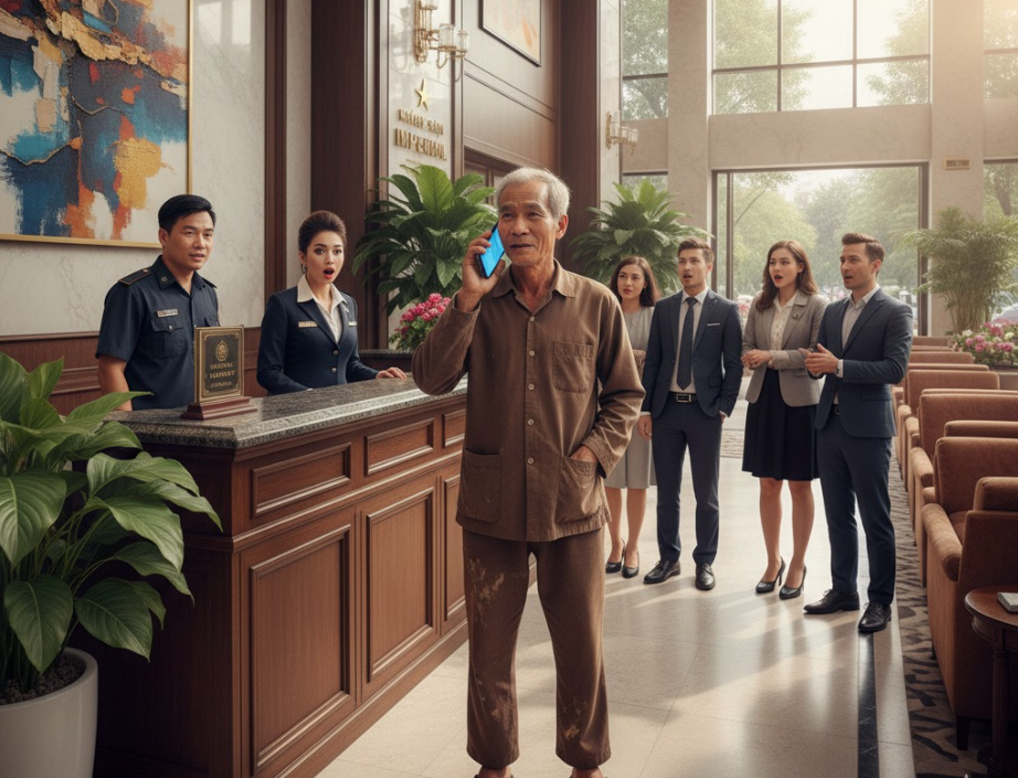 Bác nông dân vào khách sạn bị lễ tân c:oi th:ường không tiếp, lúc bác lấy điện thoại ra tất cả h:ối h:ận…