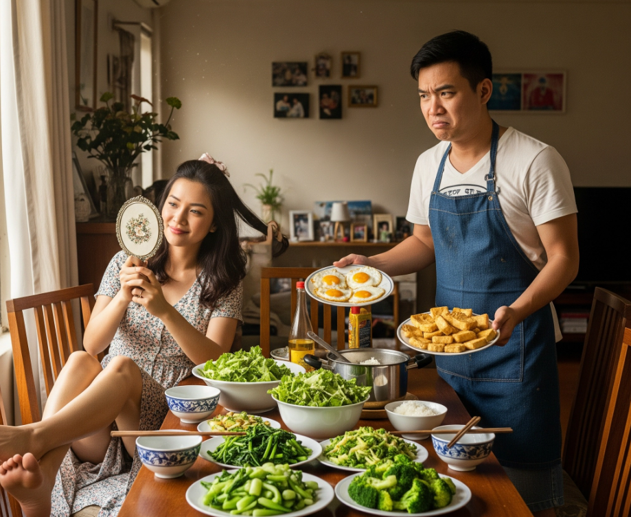 Vợ đi làm tóc hết cả 2 triệu, về nhà không có t:iền đi chợ còn quay ra nói dối tôi là đ:ánh rơi tiền