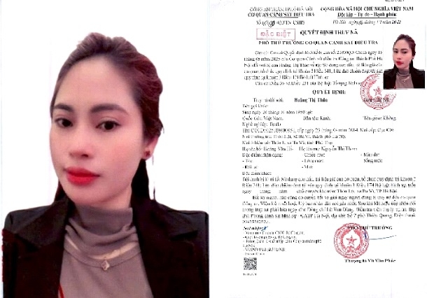 Quyết định truy nã đặc biệt đối tượng Hoàng Thị Thảo