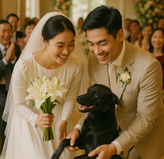Ngày cưới, chú chó thân thiết bỗng lao tới vừa s:ủa vừa c:ắn chú rể và sự thật khiến cô dâu kh:óc ngh:ẹn