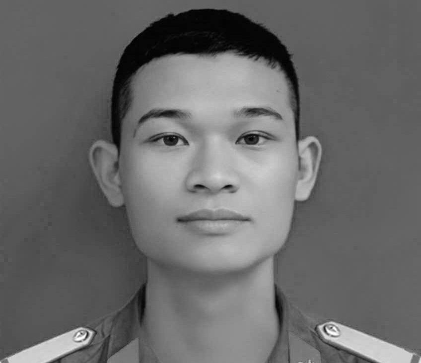 Thượng sĩ Vũ Văn Bình hy sinh khi thực hiện nhiệm vụ