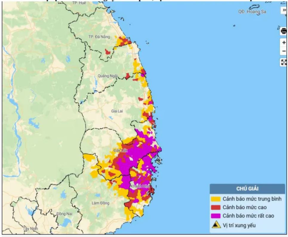 Thông báo khẩn: Đà Nẵng và 5 tỉnh đặc biệt chú ý