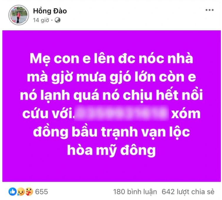 3 mẹ con ngồi trên mái nhà 27 tiếng tránh lũ, vừa được cứu xuống thì nhận tin xé lòng